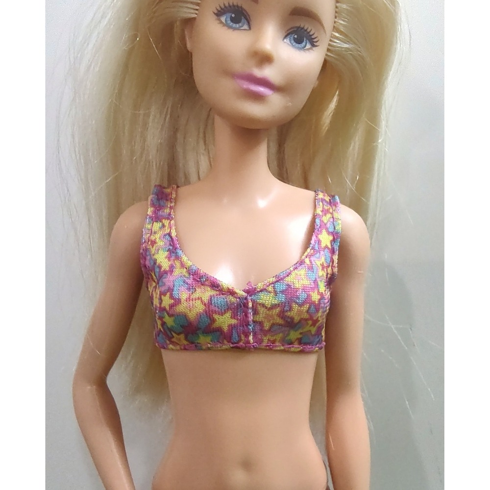 Barbie Doll Fashionistas Swim Pool Pink Bikini Top ONLY Stars Beach Swimwear Z32